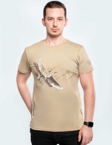 Men's T-Shirt Leleka 100. Color sand. .