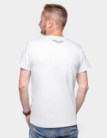 Men's T-Shirt The Worst Is Behind. Color white. .