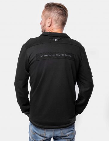 Men's Cardigan What You Believe In. Color black. .