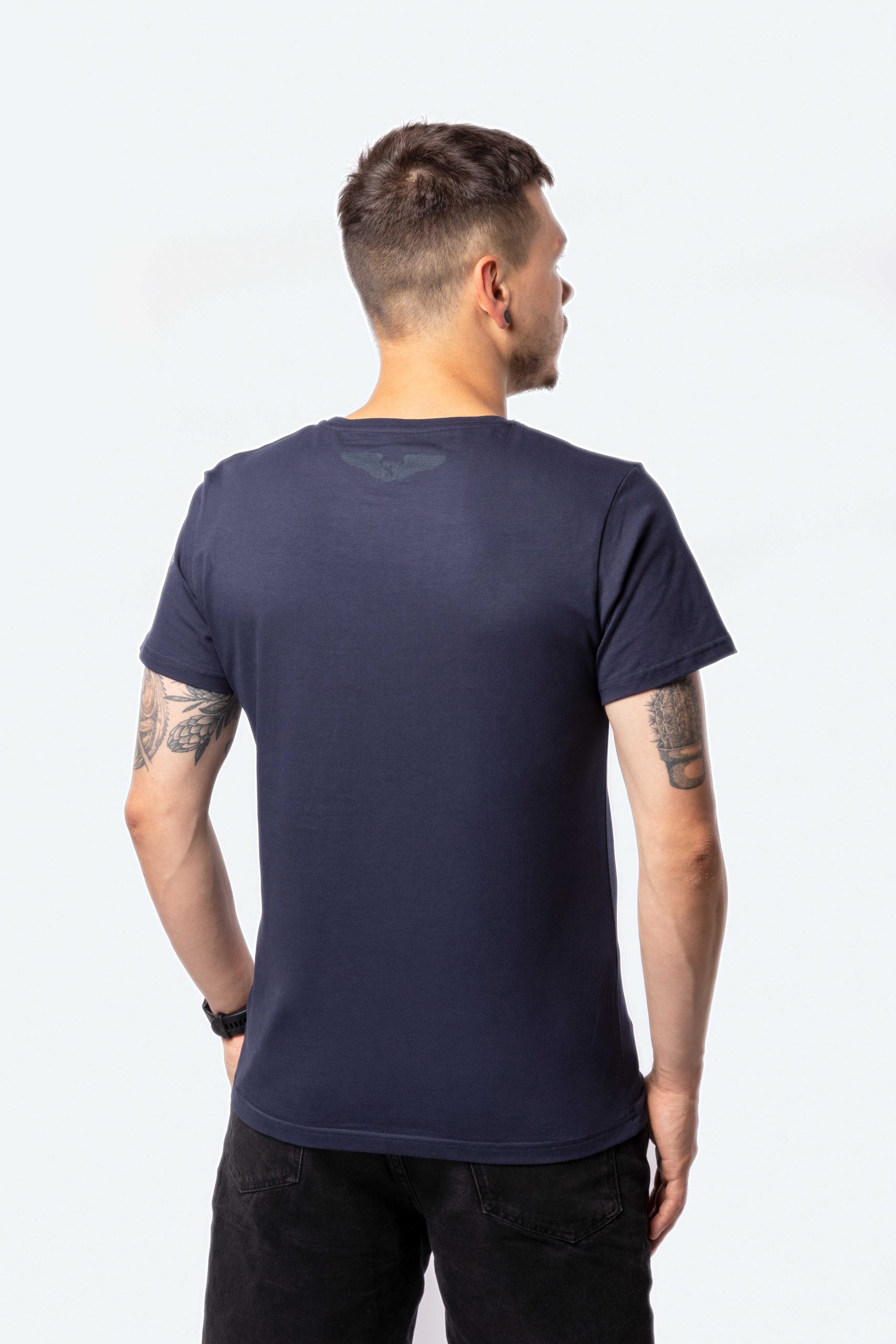 Men's T-Shirt Raccoon. Color dark blue. 1.