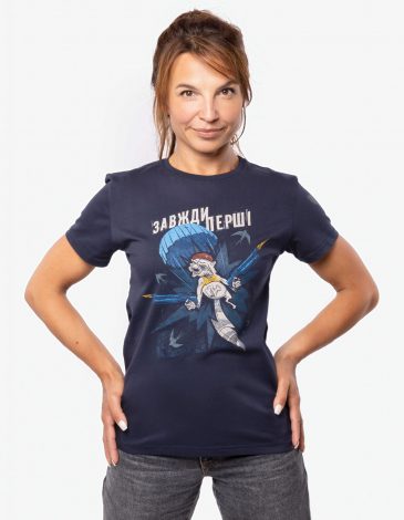 Жіноча Футболка Raccoon. Color dark blue. Unisex T-shirt (men’s sizes).