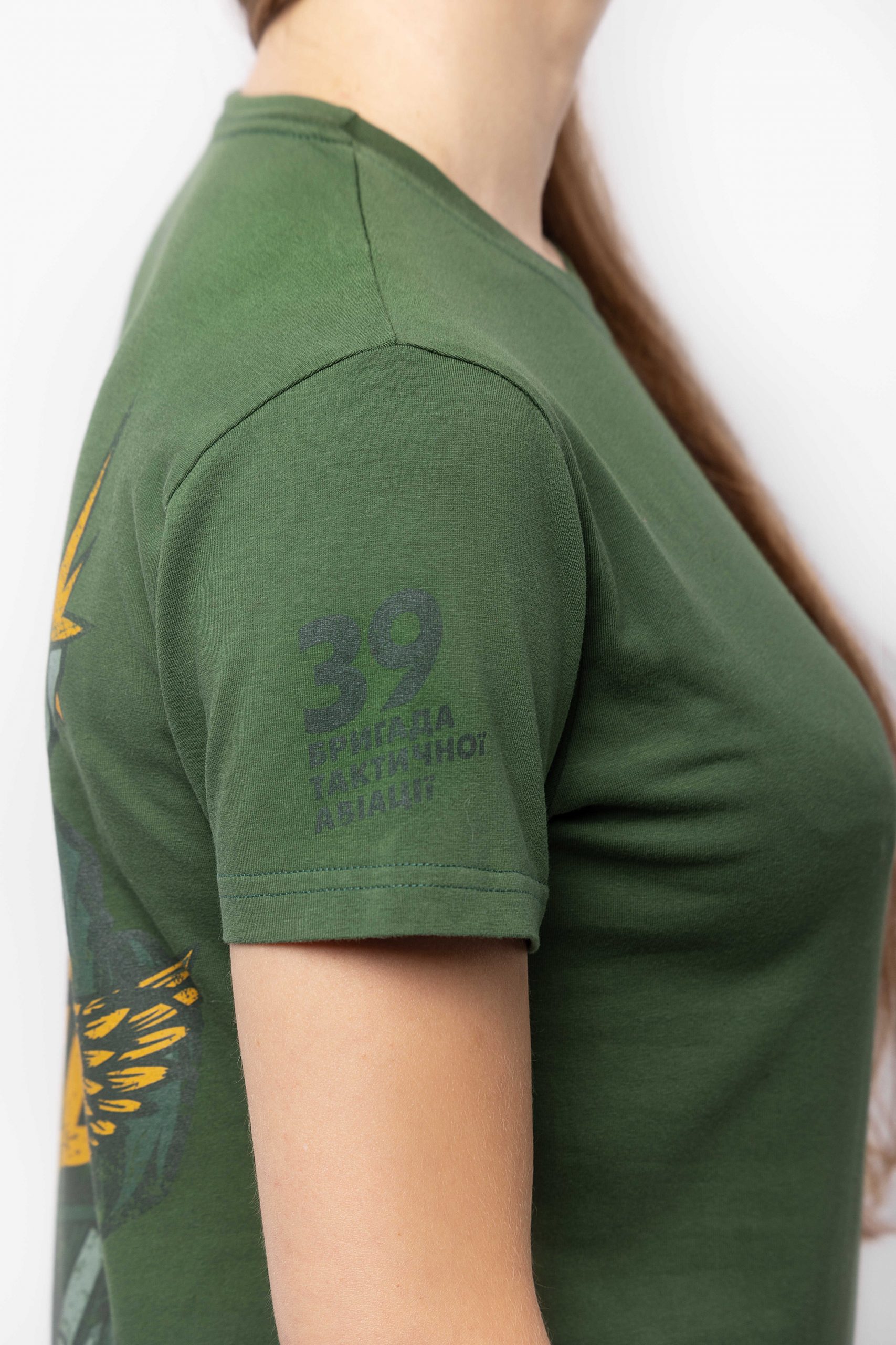 Women's T-Shirt Forest Brothers. Color dark green. 4.