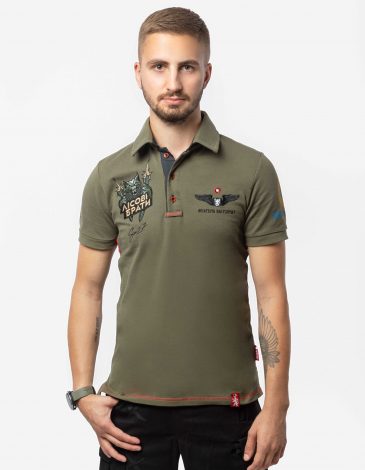 Men's Polo Shirt 39 Brigade. Color khaki. .