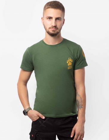 Men's T-Shirt Forest Brothers. Color dark green. .