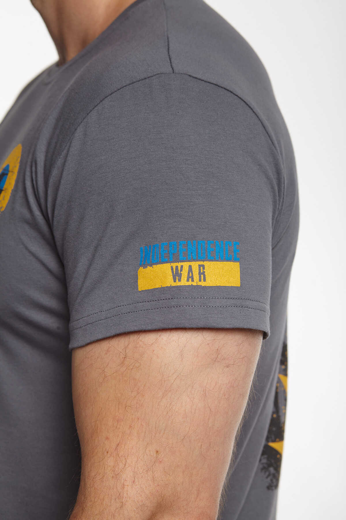 Men's T-Shirt Mission Mariupol. Color gray. 4.