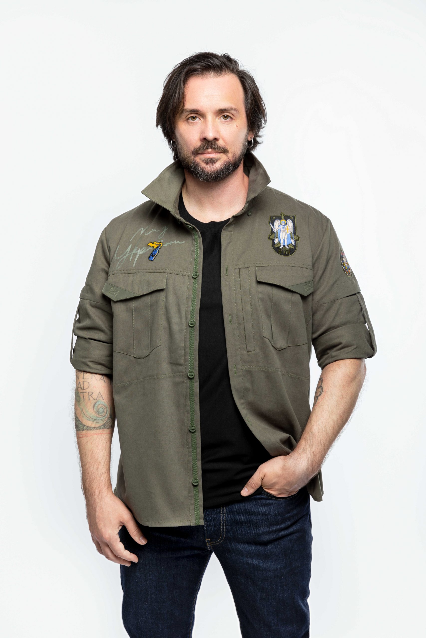 Men's Shirt Ukraine 2022. Color khaki. .