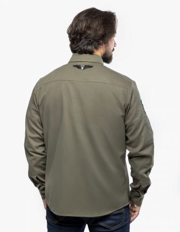 Men's Shirt Traveling. Color khaki. .