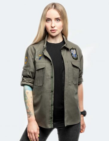 Women's Shirt Ukraine 2022. Color khaki. .