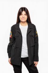 Women's Shirt-Jacket Mission Mariupol. Part of the profit is transferred to the families of heroes killed in the mission, so the product does not participate in promotions and bonuses are not accrued from it.