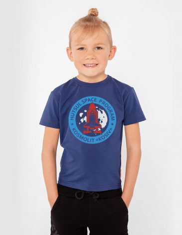 Kids T-Shirt Kosmolit Kosiv. Color navy blue. .