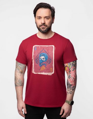 Men's T-Shirt Ac Center. Color claret. .