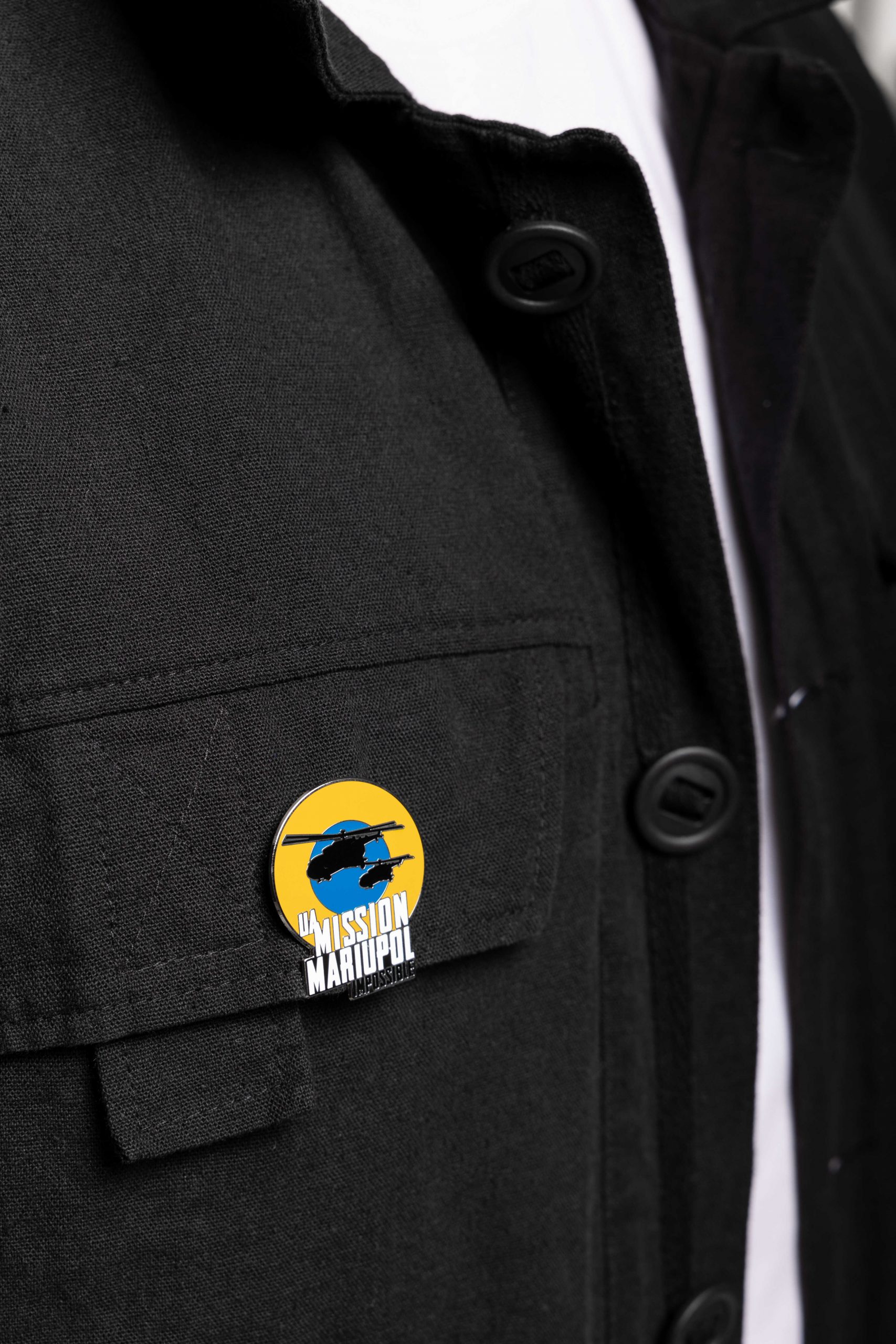 Men's Shirt-Jacket Mission Mariupol. Color black. 9.