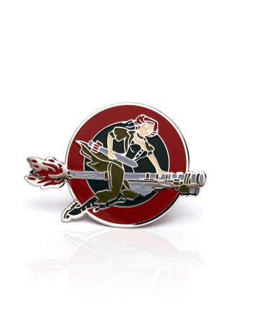Pin Witch Of Konotop. Color claret. .