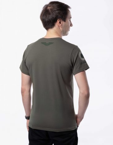 Men's T-Shirt For The Sake Of Life. Color khaki. .