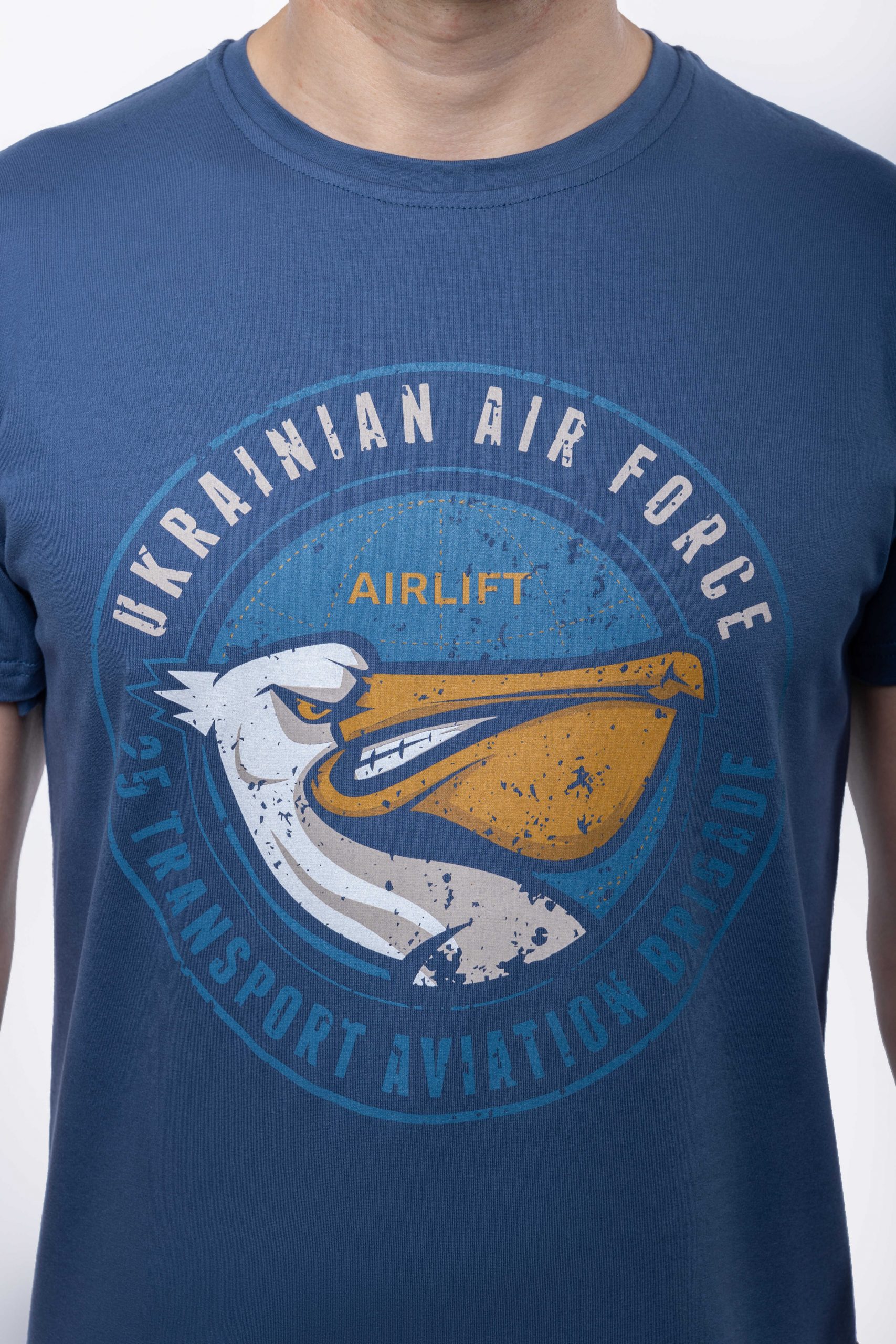 Men's T-Shirt Il-76 Pelican. Color denim. 2.