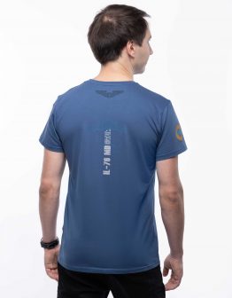 Men's T-Shirt Il-76 Pelican. Color denim. .