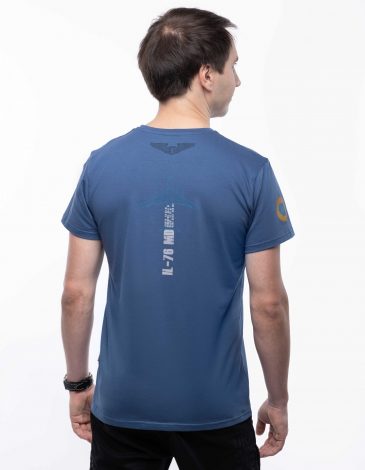 Men's T-Shirt Il-76 Pelican. Color denim. .