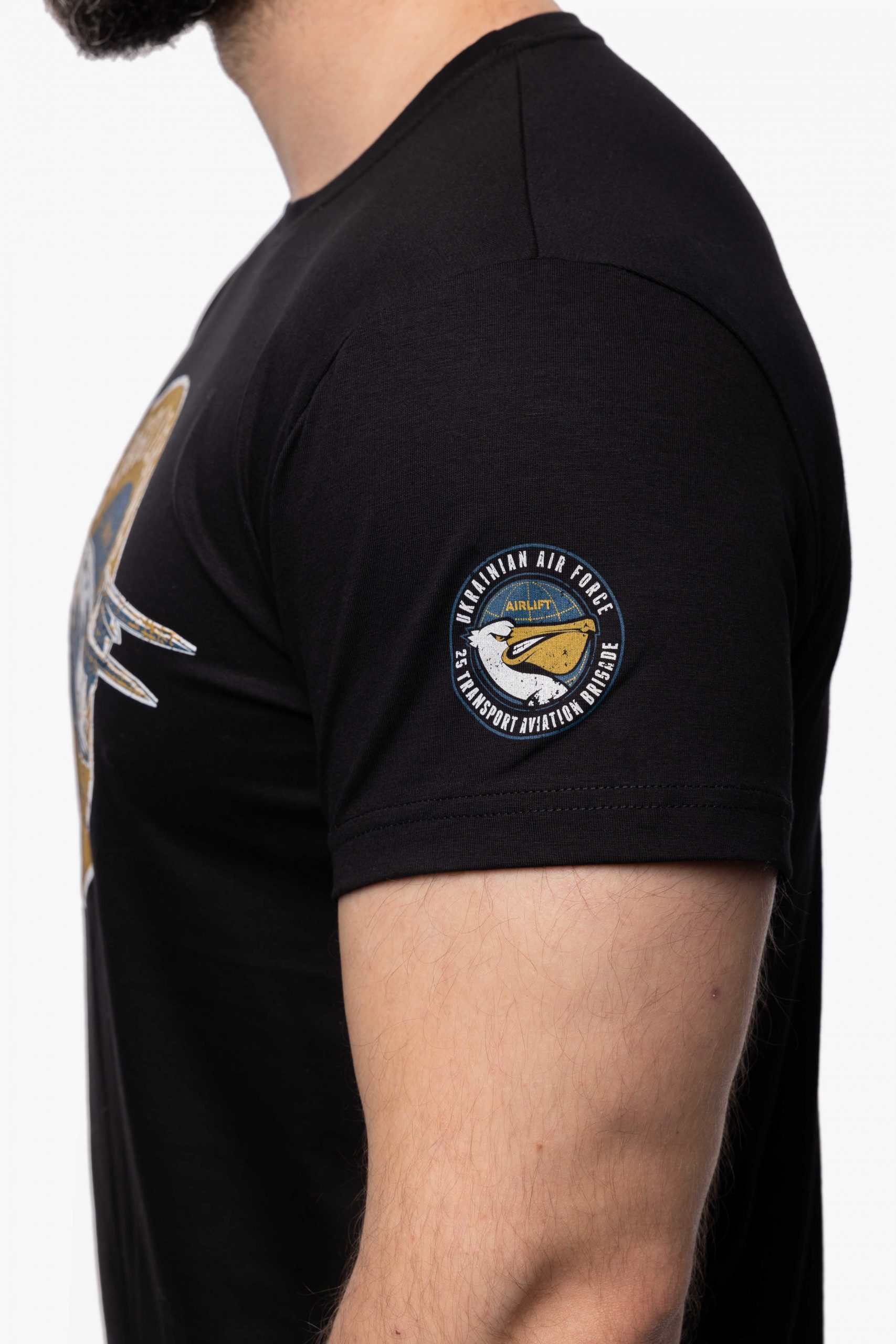 Men's T-Shirt Il-76. Color black. 3.