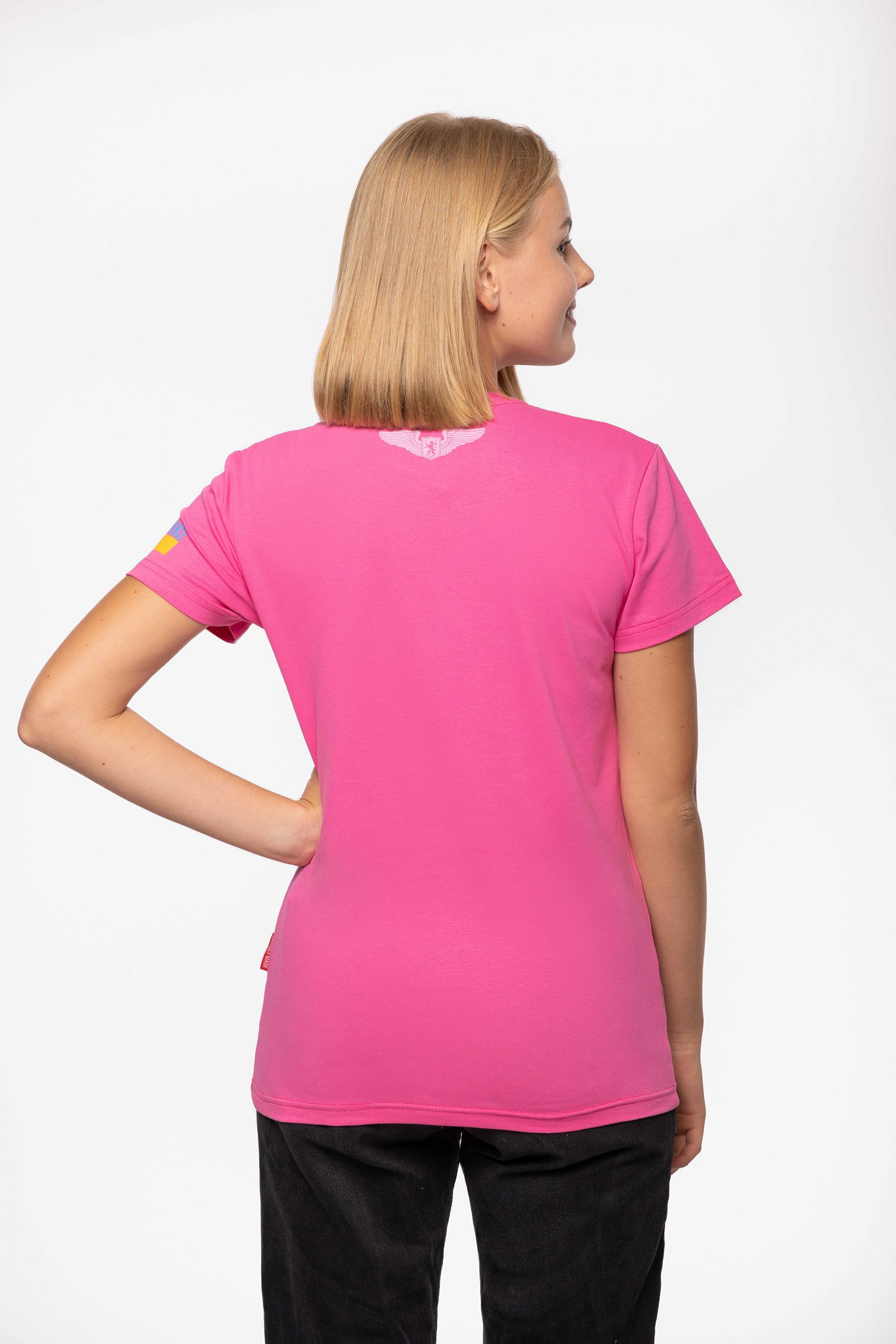 Women's T-Shirt Himars. Color pink. 1.