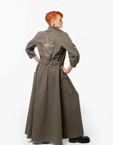 Women's Dress-Cloak Tank. Color khaki. .