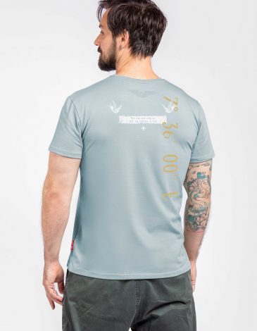 Men's T-Shirt St. Nicolas 2022. Color light blue. .