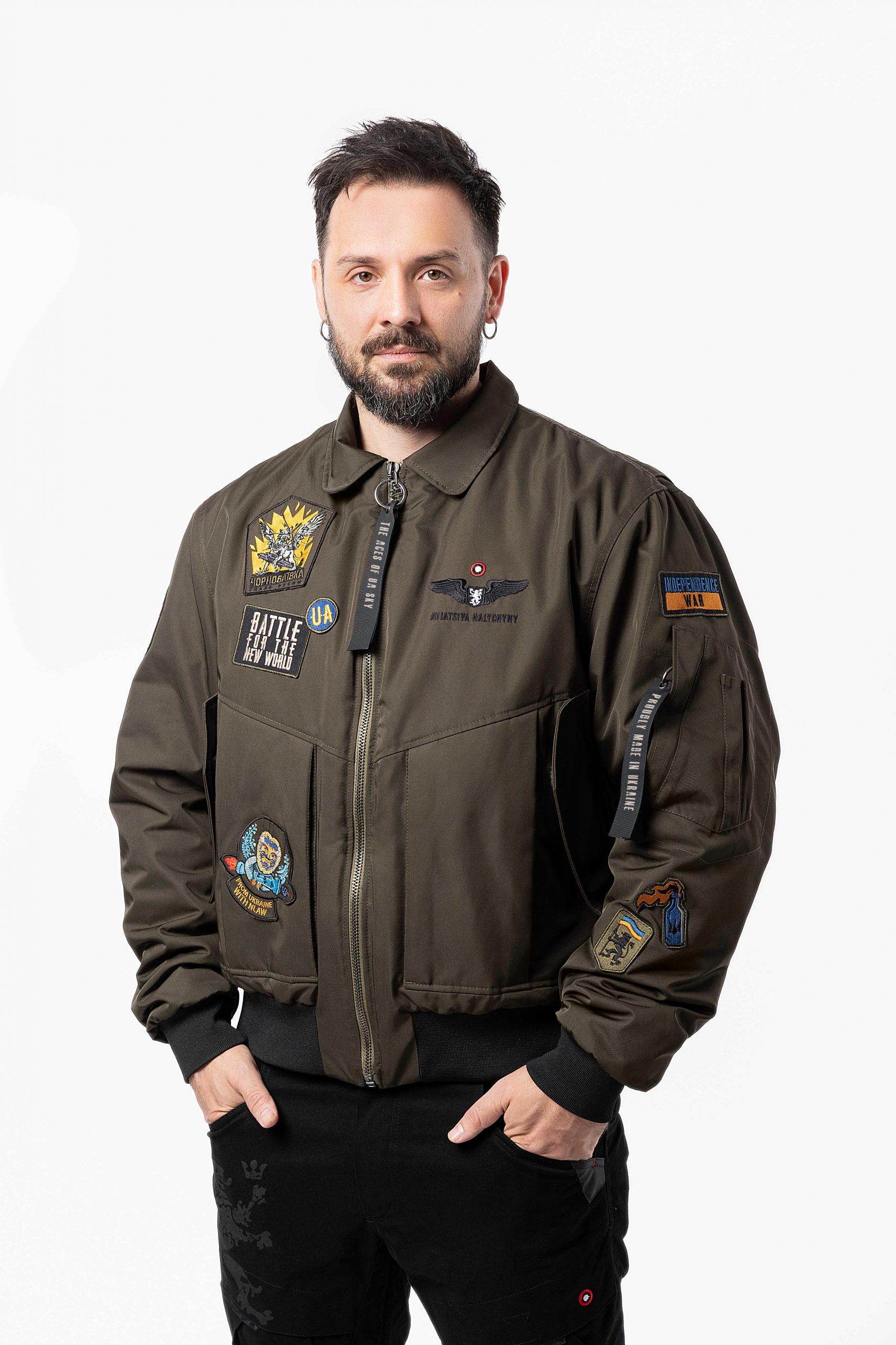 Men's Bomber Jacket Ua Sky Aces. Color khaki. 2.