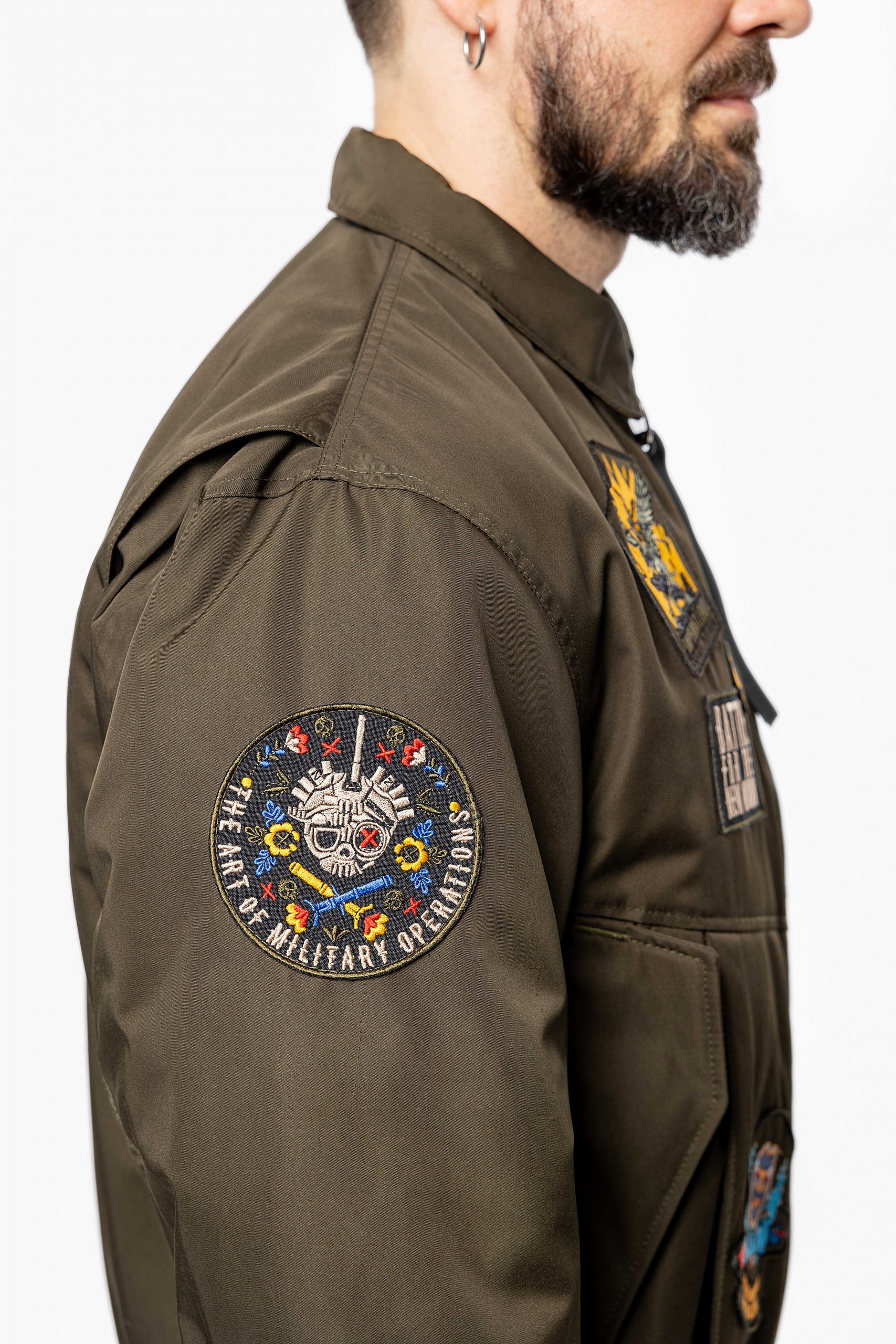 Men's Bomber Jacket Ua Sky Aces. Color khaki. 8.