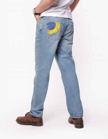 Jeans Yellowblue Roundel. Color denim. .