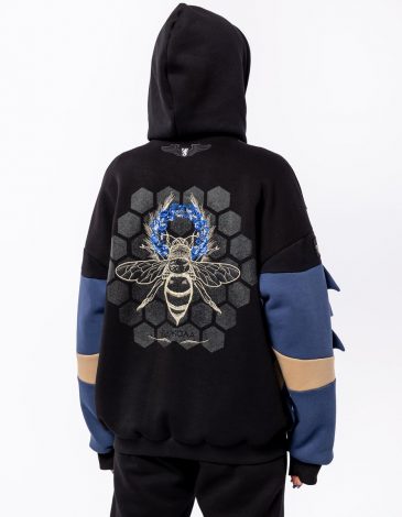 Women's Hoodie Bee. Color black. .