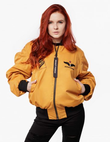 Women's Bomber Jacket Airstream. Color yellow. .