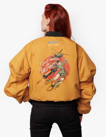 Women's Bomber Jacket Airstream. Color yellow. .