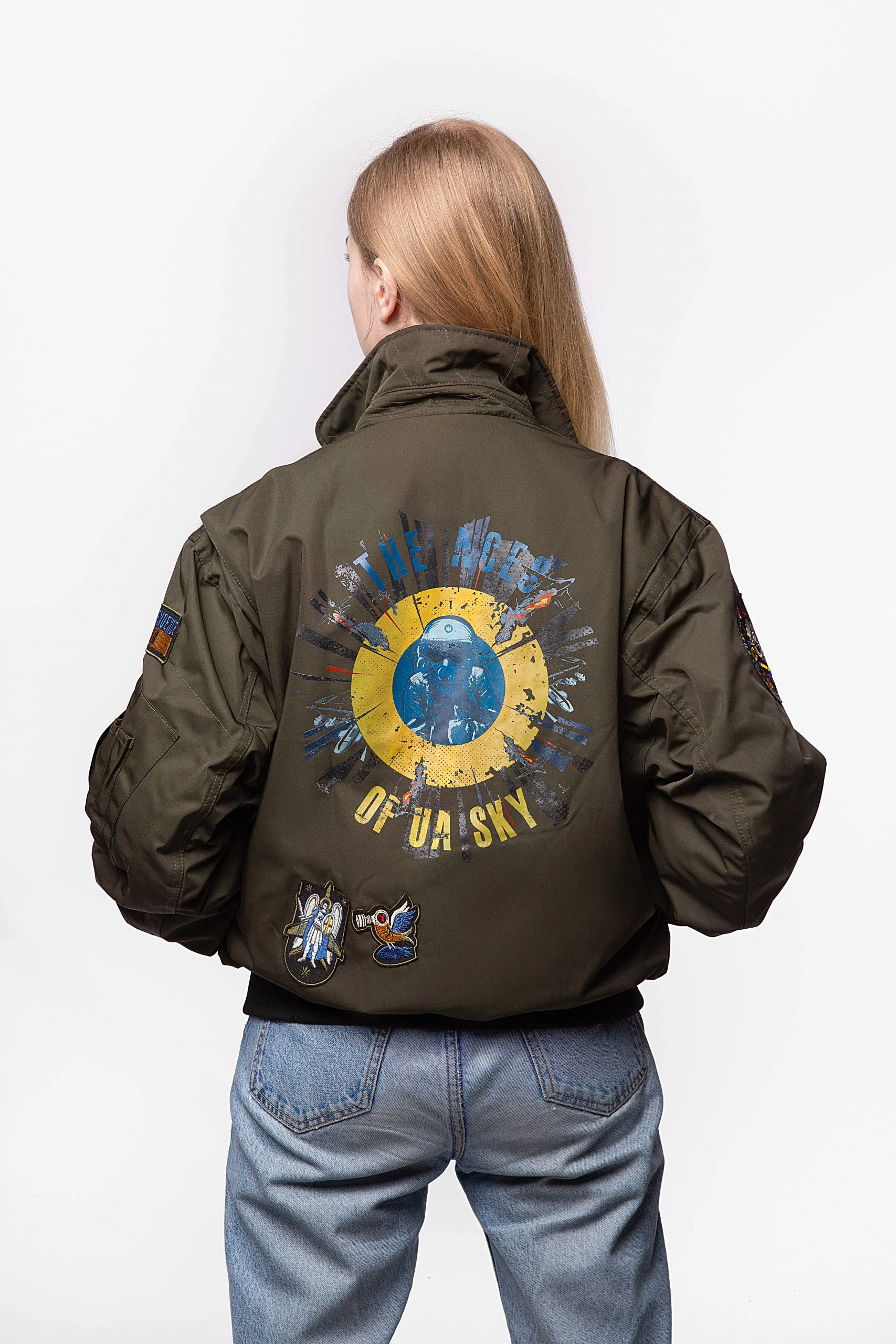 Women s bomber jacket UA SKY ACES buy online Aviatsiya Halychyny Delivery across Ukraine and worldwide