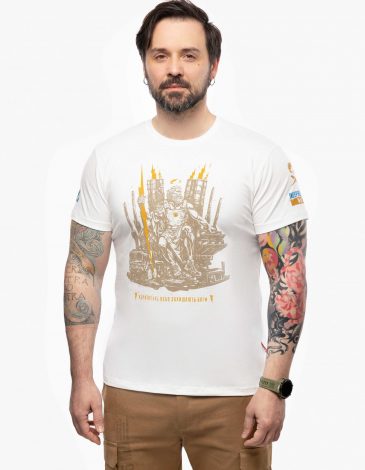 Men's T-Shirt Heavenly Gods. Color off-white. .