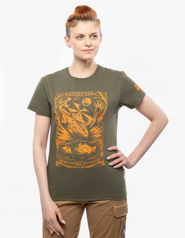 Women's T-Shirt Once Upon A Time. Color khaki. 1.