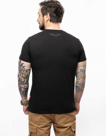 Men's T-Shirt About Trident. Color black. .