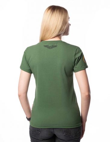 Women’s T-Shirt 11 Brigade. Color dark green. .