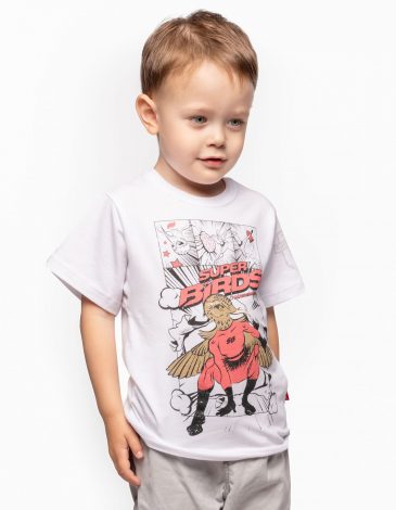 Kids T-Shirt Hummingbird Superbird. Color white. .