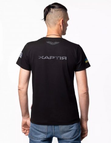 Men's T-Shirt Khartiia. Color black. .