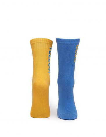 Socks Yellowblue. Color sky blue. .
