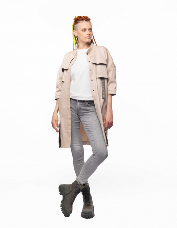 Dress-Coat Avia. Color beige. .