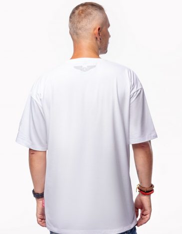 Men's T-Shirt Woodpecker Superbird. Color white. .