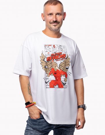 Kids T-Shirt Woodpecker Superbird. Color white. .