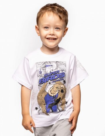 Kids T-Shirt Condor Superbird. Color white. .