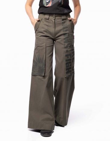 Wide Leg Pants Blast. Color khaki. .