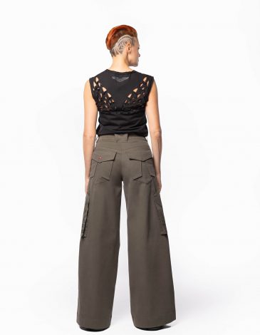 Wide Leg Pants Blast. Color khaki. .