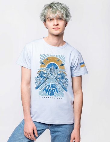 Men's T-Shirt My Sea 2023. Color light blue. .