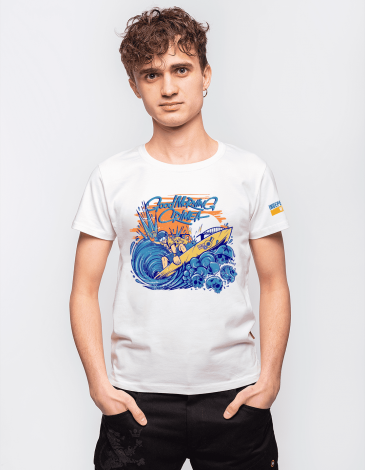 Men's T-Shirt Good Morning, Crimea. Color off-white. .