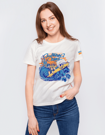 Women's T-Shirt Good Morning, Crimea. Color off-white. .