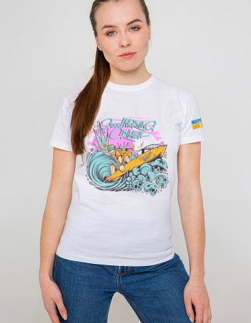 Women's T-Shirt Good Morning, Crimea. Color white. 1.