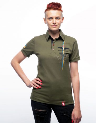 Women's Polo Shirt About Trident. Color khaki. 1.